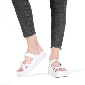 Pillow Slides Anti-Slip Sandals Double Buckle Cloud Slippers Home Outdoor 9&10